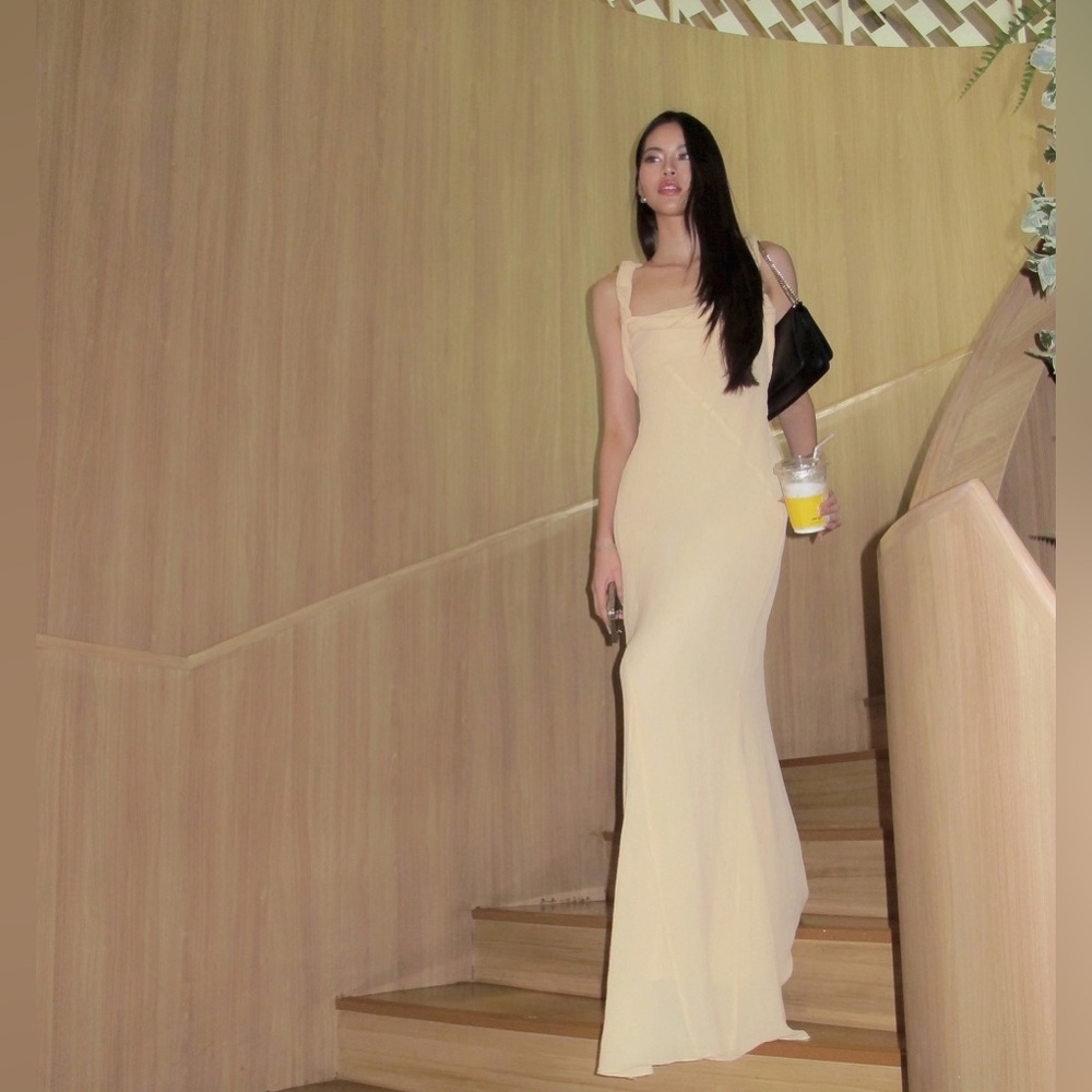 H&M Studio Collection Twist-detail Crinkled Dress